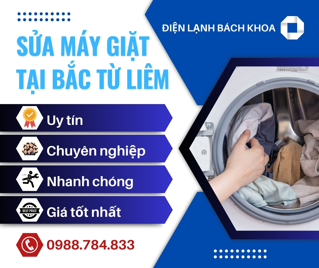 Dịch Vụ Sửa Máy Giặt Quận Bắc Từ Liêm Uy Tín - Giá Tốt Nhất 2 Trung tâm Điện Lạnh Bách Khoa - Địa chỉ sửa máy giặt uy tín TOP 1 tại Bắc Từ Liêm và Hà Nội.