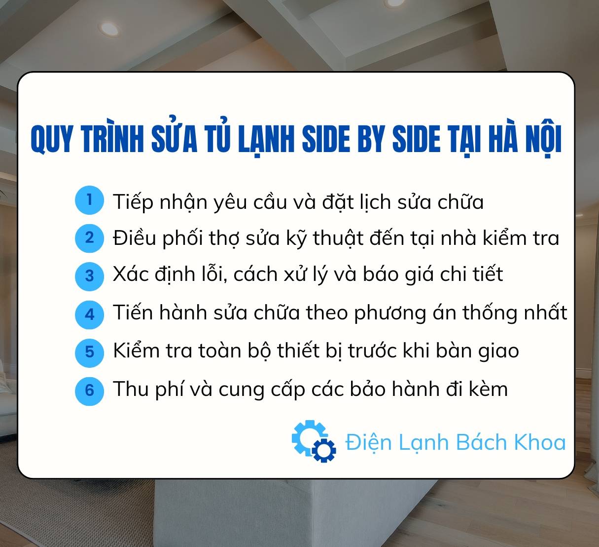 Sửa Tủ Lạnh Side By Side Tại Nhà Hà Nội Uy Tín - Chất Lượng Cao 3 Quy trình sửa tủ lạnh Side By Side tại nhà Hà Nội của Điện Lạnh Bách Khoa