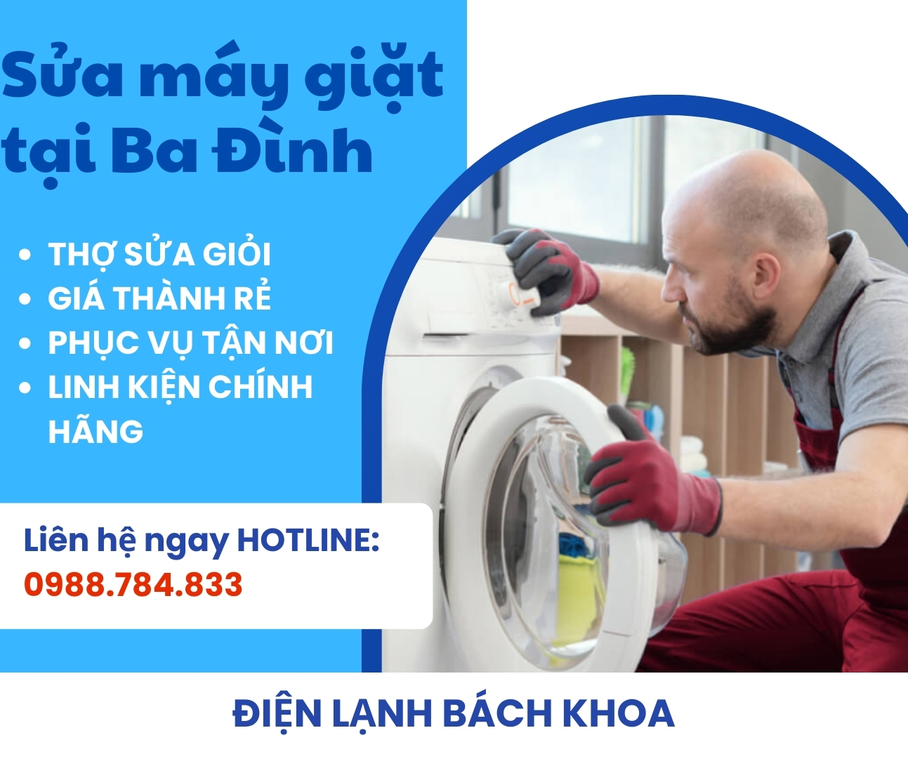 Sửa Máy Giặt Tại Ba Đình Uy Tín - Phục Vụ 24/7 - Thợ Sửa Giỏi 4 Ưu điểm của dịch vụ sửa máy giặt của Điện Lạnh Bách Khoa tại quận Ba Đình