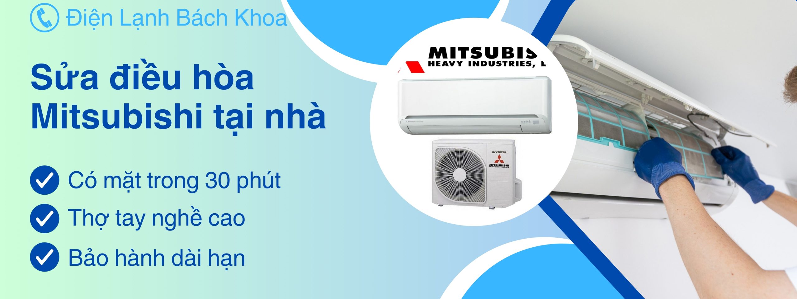 Sửa Điều Hòa Mitsubishi Cấp Tốc, Giá Tốt Nhất Tại Hà Nội 3 Trung tâm Điện Lạnh Bách Khoa cung cấp dịch vụ sửa điều hòa Mitsubishi nhanh chóng, tận tâm, hiệu quả và giá rẻ, luôn đặt lợi ích khách hàng lên hàng đầu.
