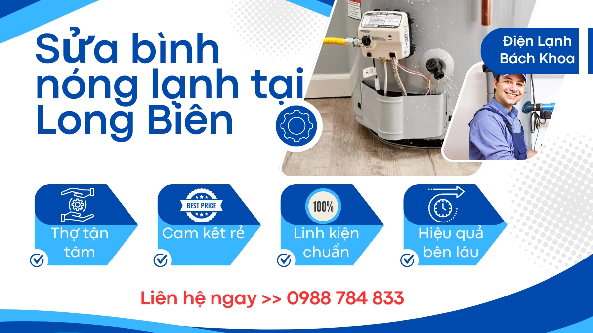 Sửa bình nóng lạnh tại quận Long Biên
