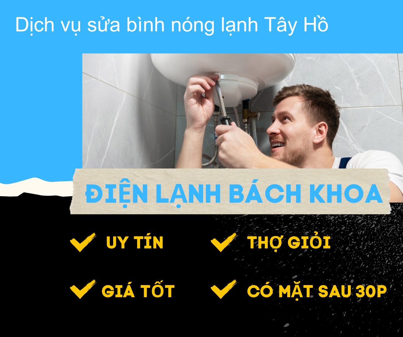 Sửa bình nóng lạnh tại quận Tây Hồ